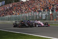 Kevin Magnussen, Haas VF-19, Pierre Gasly, Toro Rosso STR14 and Sergio Perez, Racing Point RP19