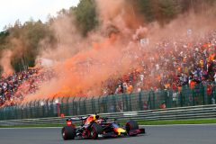 SPA, BELGIUM - SEPTEMBER 01: Max Verstappen of the Netherlands driving the (33) Aston Martin Red Bull Racing RB15 on the formation lap before the F1 Grand Prix of Belgium at Circuit de Spa-Francorchamps on September 01, 2019 in Spa, Belgium. (Photo by Dan Istitene/Getty Images) // Getty Images / Red Bull Content Pool  // AP-21EJTDAUW1W11 // Usage for editorial use only //