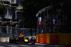BAKU, AZERBAIJAN - JUNE 23: Max Verstappen of the Netherlands driving the (33) Red Bull Racing Red Bull-TAG Heuer RB13 TAG Heuer on track during practice for the European Formula One Grand Prix at Baku City Circuit on June 23, 2017 in Baku, Azerbaijan. (Photo by Dan Istitene/Getty Images) // Getty Images / Red Bull Content Pool // P-20170623-00920 // Usage for editorial use only // Please go to www.redbullcontentpool.com for further information. //