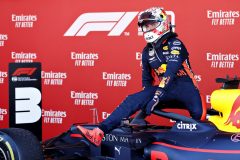 BARCELONA, SPAIN - MAY 12: Third place finisher Max Verstappen of Netherlands and Red Bull Racing celebrates in parc ferme during the F1 Grand Prix of Spain at Circuit de Barcelona-Catalunya on May 12, 2019 in Barcelona, Spain. (Photo by Will Taylor-Medhurst/Getty Images) // Getty Images / Red Bull Content Pool  // AP-1ZAHG4EX11W11 // Usage for editorial use only // Please go to www.redbullcontentpool.com for further information. //