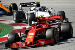 SPIELBERG, AUSTRIA - JULY 05: Charles Leclerc of Monaco driving the (16) Scuderia Ferrari SF1000 leads Pierre Gasly of France driving the (10) Scuderia AlphaTauri AT01 Honda during the Formula One Grand Prix of Austria at Red Bull Ring on July 05, 2020 in Spielberg, Austria. (Photo by Bryn Lennon/Getty Images) // Getty Images / Red Bull Content Pool  // AP-24HQ882RD1W11 // Usage for editorial use only //